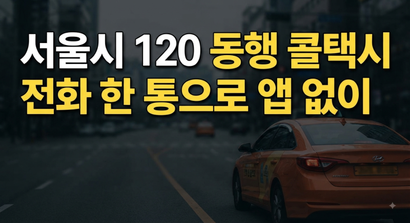 서울시 120 동행 콜택시 전화번호와 이용방법, 운영시간 총정리