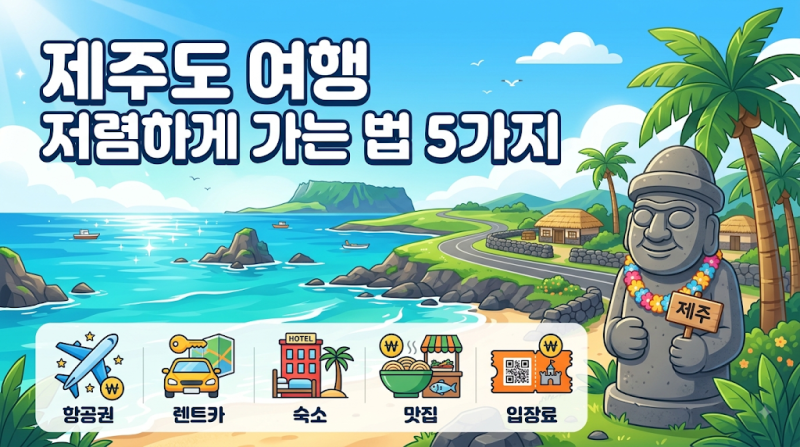 제주도 여행 저렴하게 가는 법 5가지 완벽 정리 (항공권, 숙박, 렌트카 경비 절약 꿀팁)