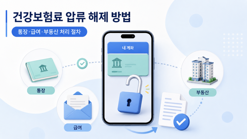 건강보험료 압류 해제 방법｜통장이 압류됐다면 먼저 확인하세요