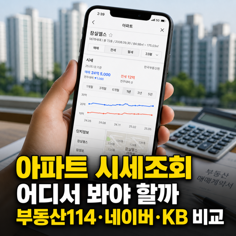 부동산114 네이버 KB부동산 아파트 시세조회 비교와 활용법