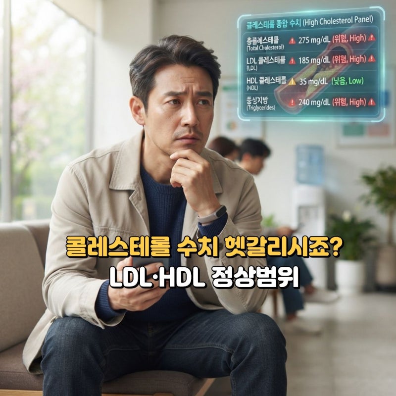 콜레스테롤 정상수치 헷갈리시죠? LDL·HDL·중성지방 기준표