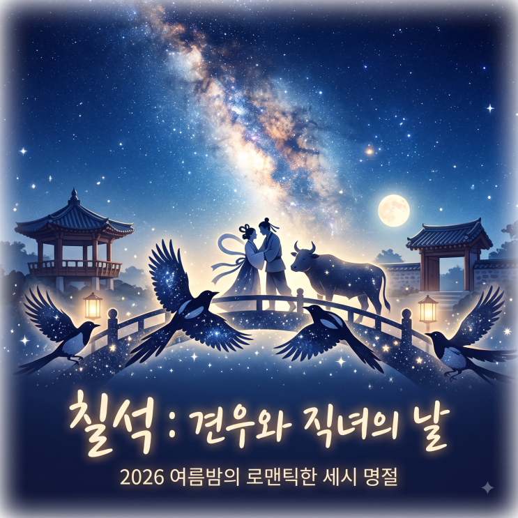 칠석 2026년 날짜와 유래, <b>견우와 직녀</b> 이야기로 돌아보는 세시풍속