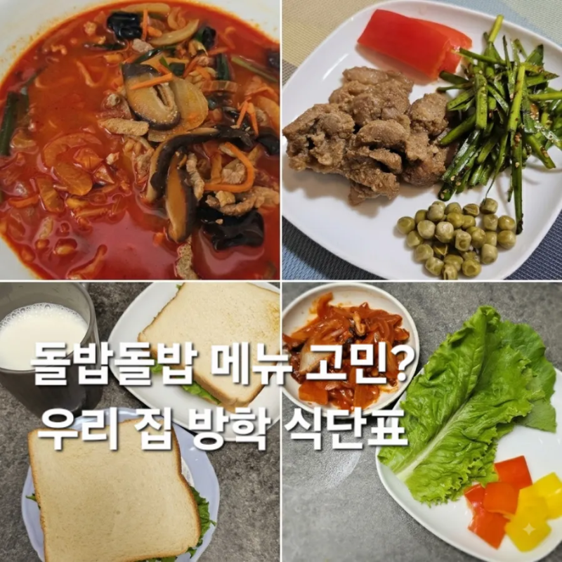 [방학 식단] 집에서 공부하는 초등 고학년 아이 아침 점심 메뉴 추천 (ft. 영양 간식)