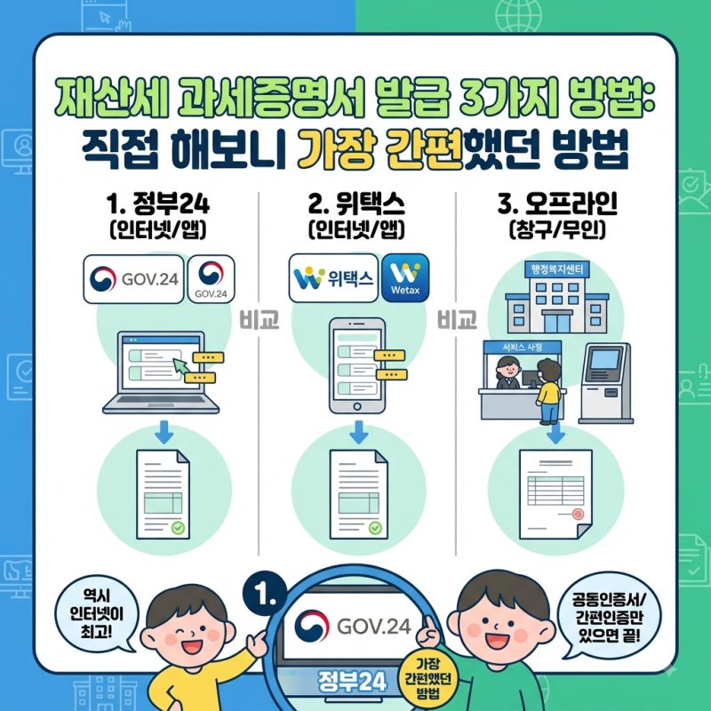 재산세 과세증명서 발급 3가지 방법 직접 해보니 가장 간편했던 방법