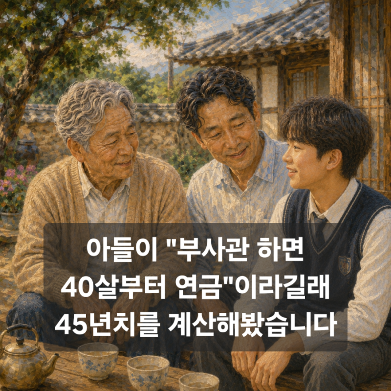 2026 군인연금 vs 국민연금 : 19년 6개월 넘기면 40대부터 연금인데 18.7%만 수급권?