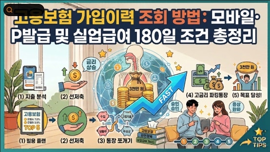 고용보험 가입이력 조회 방법: 모바일·PC 발급 및 실업급여 180일 조건 총정리