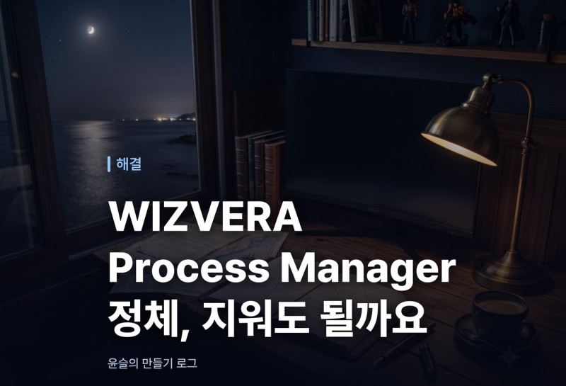 WIZVERA Process Manager 정체, 지워도 될까요