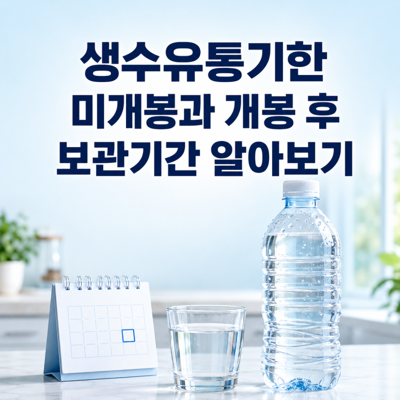 생수유통기한 미개봉과 개봉 후 보관 기간 알아보기