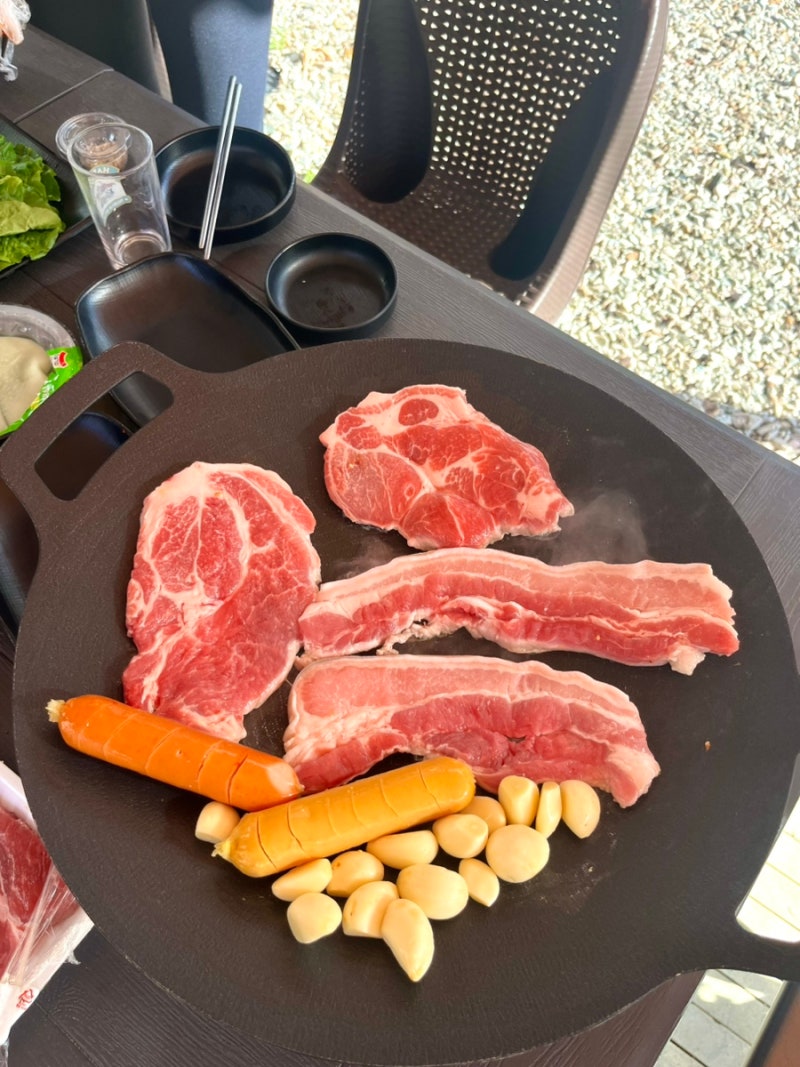 [용인 셀프바베큐, 실내실외 바베큐] - 분당 수지 인근 죽전 당일캠핑 짐바란바베큐
