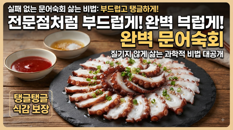 [내궁내찾] "질기면 실패입니다" 초보도 10분 만에 야들야들한 문어숙회 삶는 법 (비린내 싹 ....