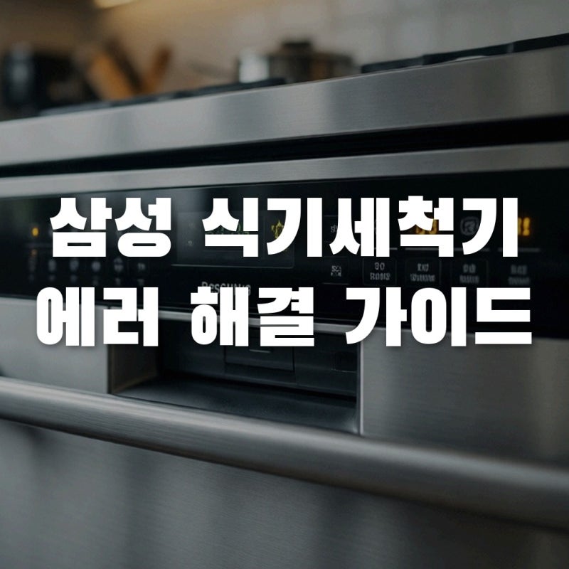 삼성식기세척기에러 해결법, 서비스 센터 부르기 전 필독!