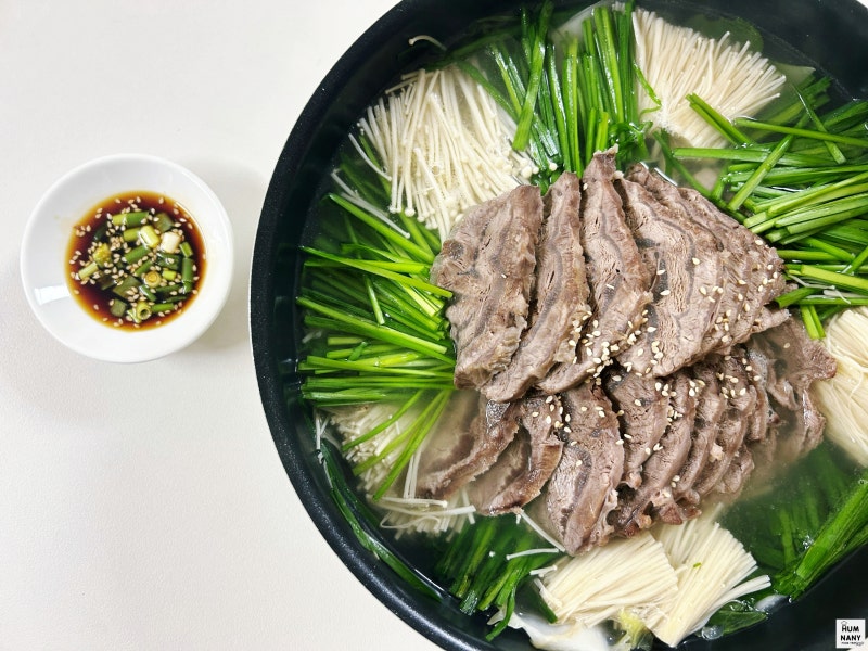 아롱사태 수육전골 육수 레시피 수육전골 소스