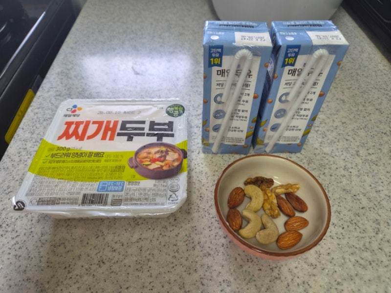 초간단 콩없이 콩물 만들기 두부 콩물 두부콩국수