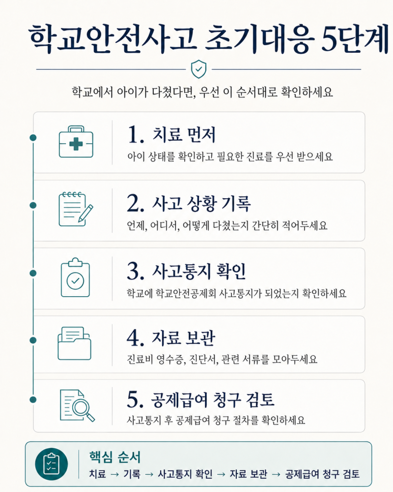 학교안전사고 발생 후 꼭 해야 할 5가지｜학교에서 아이가 다쳤다면?