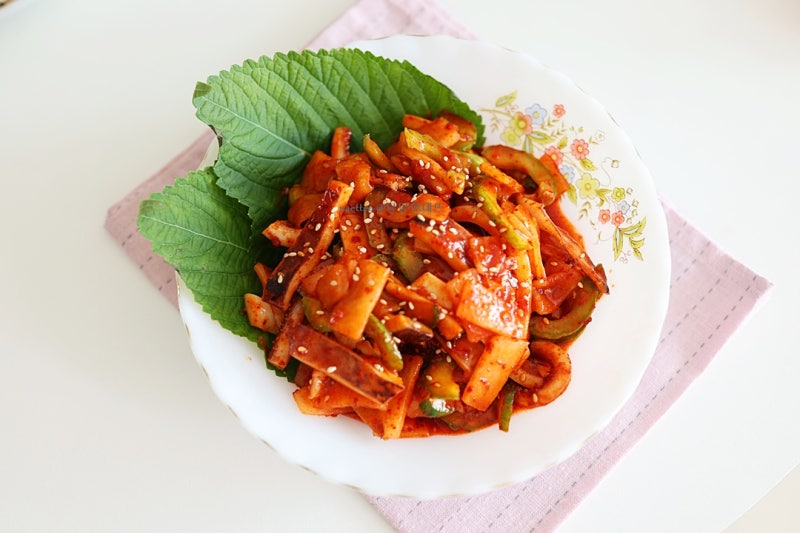 오징어초무침 레시피 오징어 데치기 요리