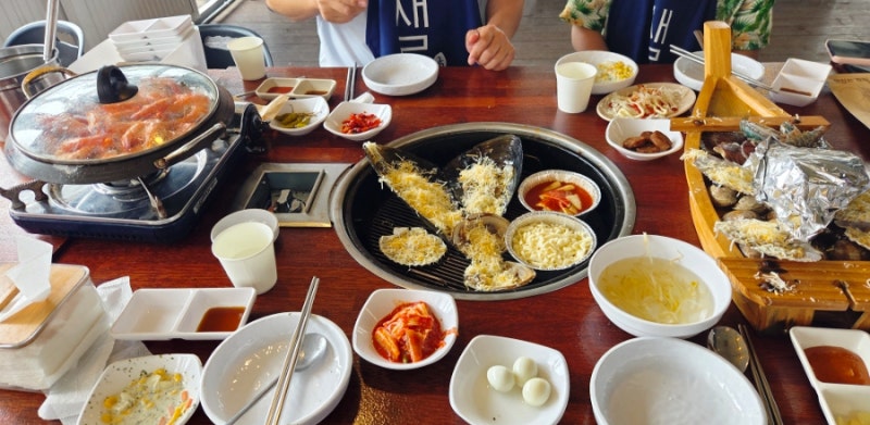 왕산해수욕장 조개구이 맛집 영종수산 을왕본점 너무 맛있어