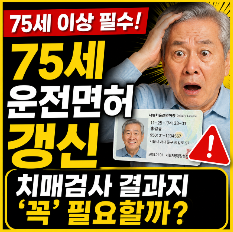 75세 부모님 운전면허 갱신 준비물은? 치매검사 결과지 꼭 필요할까