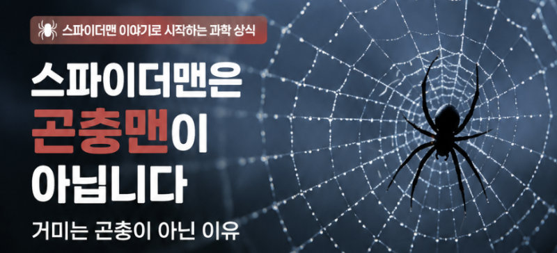 스파이더맨은 곤충맨이 아닙니다｜거미가 곤충이 아닌 이유(과학 상식)