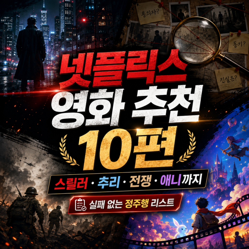 넷플릭스 영화 추천 10편｜스릴러·추리·전쟁·애니까지 실패 없는 정주행 리스트