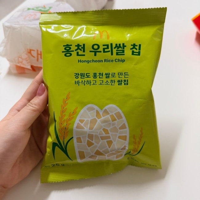 맥도날드 사이드 맥날 홍천우리쌀칩 맛 후기, 가격 칼로리