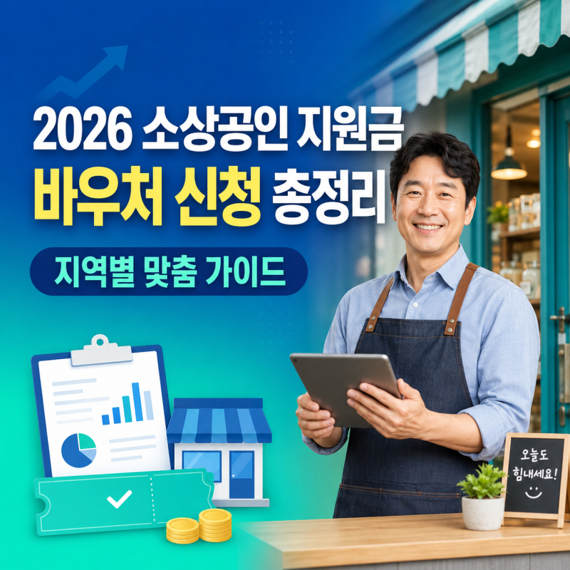 2026 소상공인 지원금 신청 방법 총정리(서울 인천 부산 대전 대구 광주)