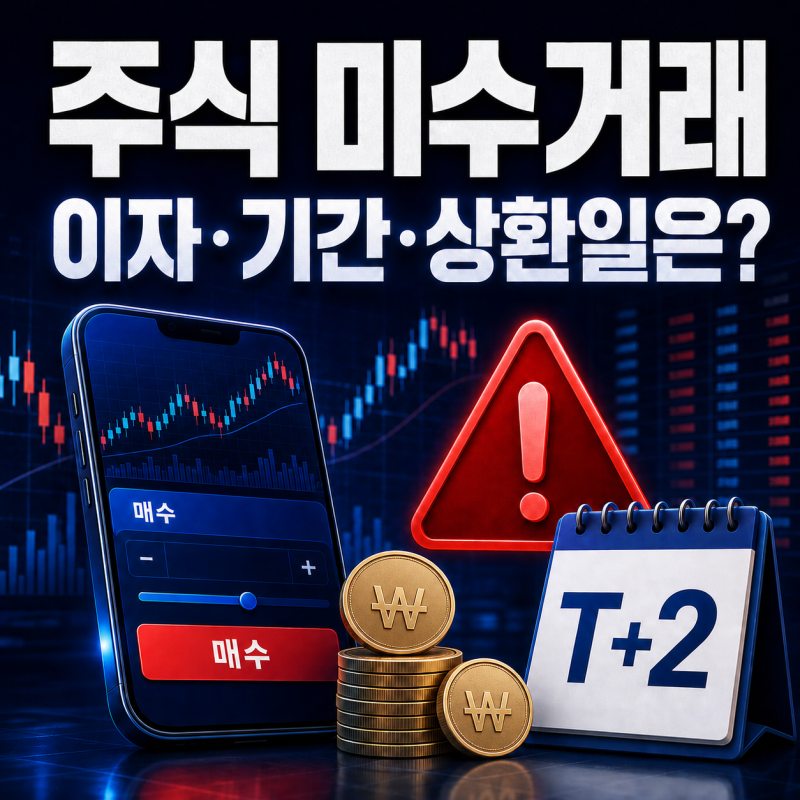 주식 미수거래 뜻, 이자와 기간·상환일은 언제까지일까?