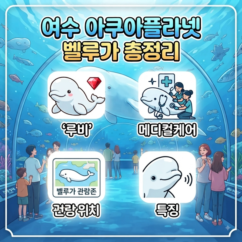 여수 아쿠아플라넷 벨루가 총정리, 루비·메디컬케어 시간·관람 위치까지