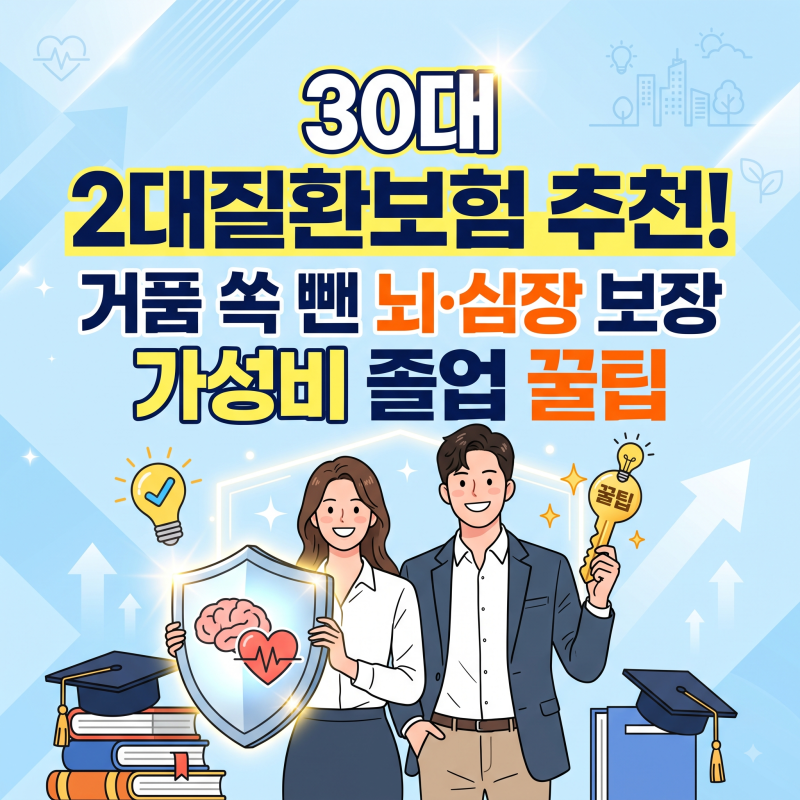 30대 2대질환보험 추천! 거품 쏙 뺀 뇌·심장 보장 가성비 꿀팁