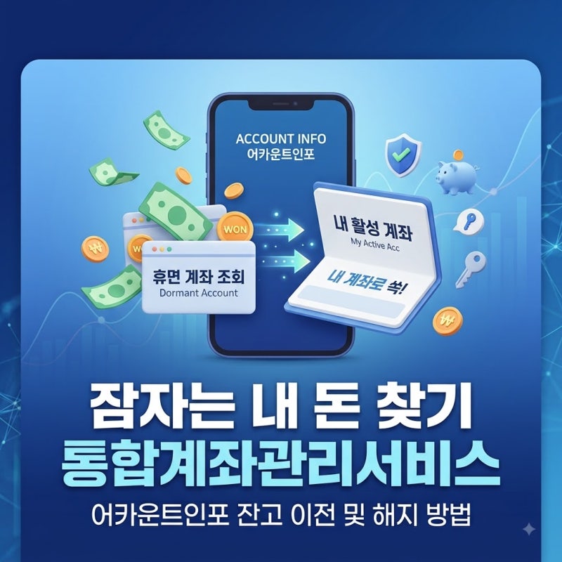 통합계좌관리서비스 어카운트인포 숨은 돈 찾기 잔고 이전 해지 방법