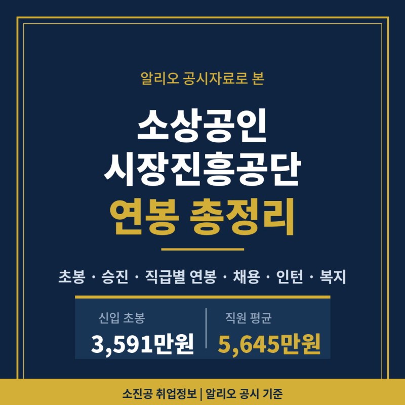 소상공인시장진흥공단 연봉은 얼마나 될까? 연봉, 초봉, 인턴·신입 채용, 승진, 복지 모두 알....