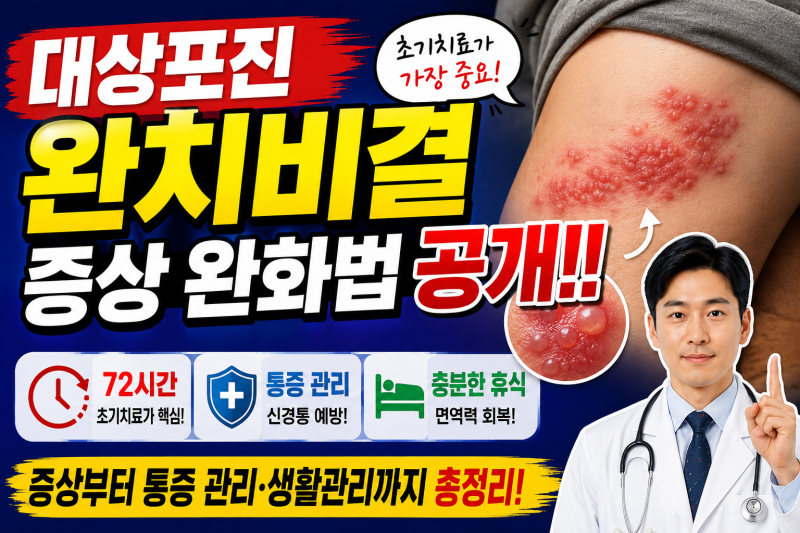 대상포진 완치비결 증상부터 통증 완화법까지 총정리!!