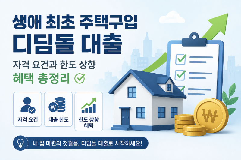 생애 최초 주택구입 디딤돌 대출 자격 요건과 한도 상향 혜택 총정리