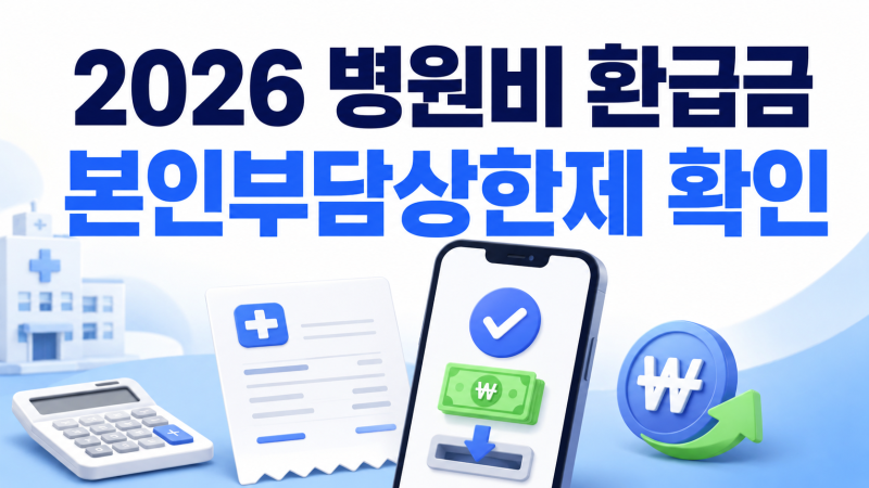 2026 본인부담상한제 환급금 조회·신청 방법｜8월 말 병원비 환급 대상 확인