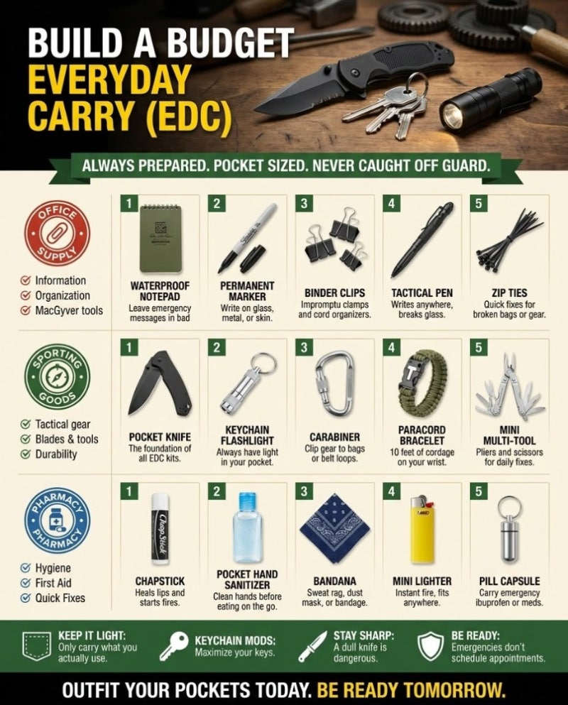 EDC(Everyday Carry, 매일 휴대하는 소지품) 구성품 소지의 필요성: 한국 실정에 맞는 EDC 재구성.