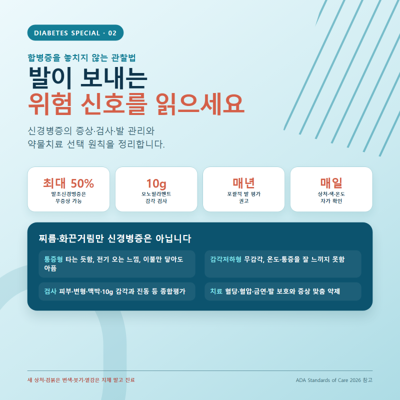 당뇨병 특별기획 2｜신경병증과 발 관리, 약물치료의 원칙