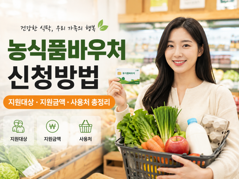 농식품바우처 신청방법｜지원대상·지원금액·사용처 총정리