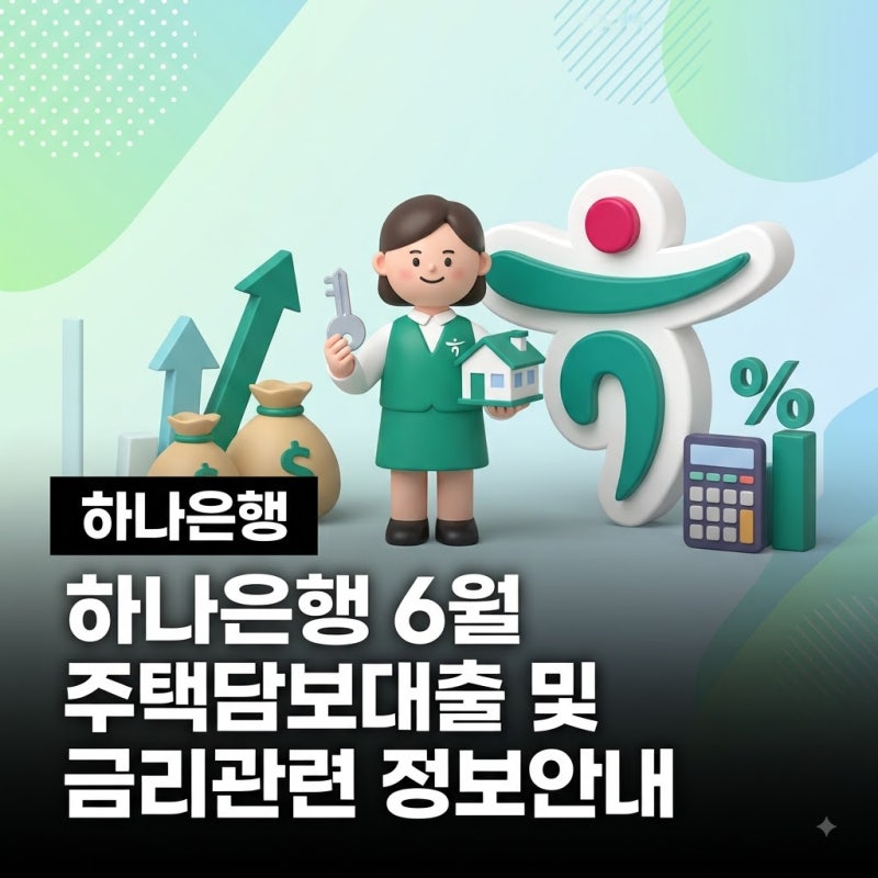 "넌 다 계획이 있구나" – 하나은행 8월 주담대, 금리 계획표 완벽 정리, 변동·혼합·정책대....