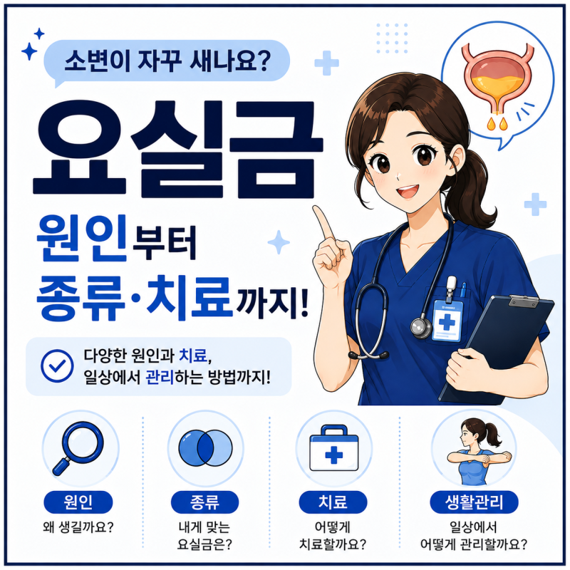 소변이 자꾸 새는데 요실금일까요? 요실금 원인부터 종류·치료까지
