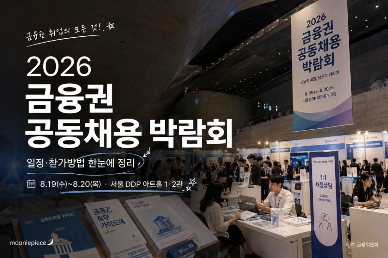 2026 금융권 공동채용 박람회｜8월 19~20일 일정·현장등록·채용상담 확인