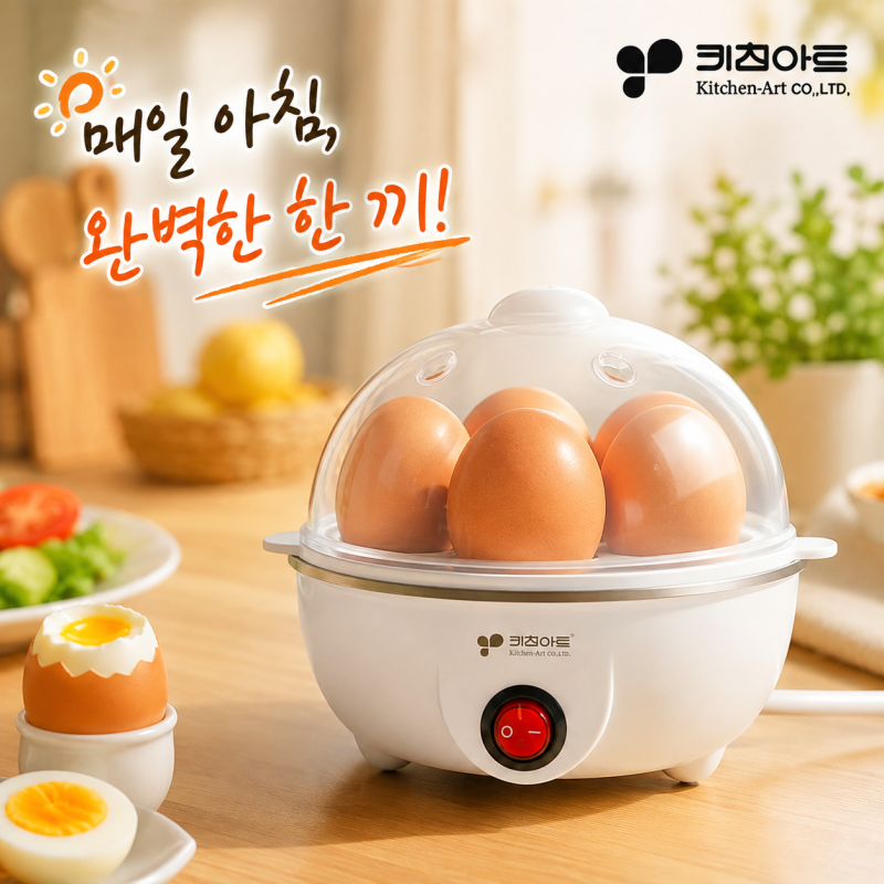 키친아트 에그찜기 "아침에 달걀 한 알" 주방 필수템 계란 삶기 추천