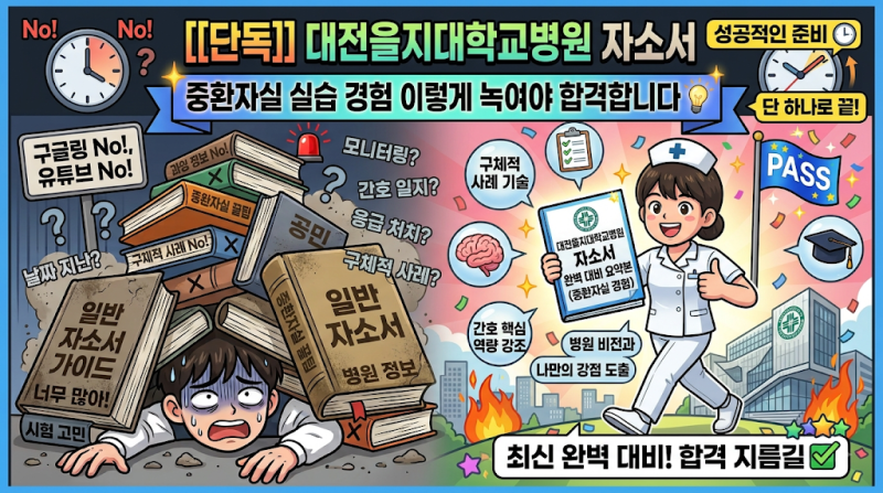 [단독] 대전을지대학교병원 자소서, 중환자실 실습 경험 이렇게 녹여야 합격합니다