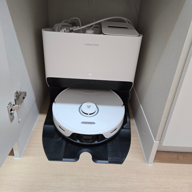 원주 로보락 S8 Pro Ultra 직배수 설치 방법, 수납장 안에 깔끔하게 설치했어요