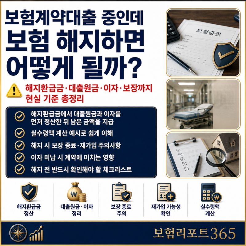 보험계약대출 중인데 보험 해지하면 어떻게 될까?