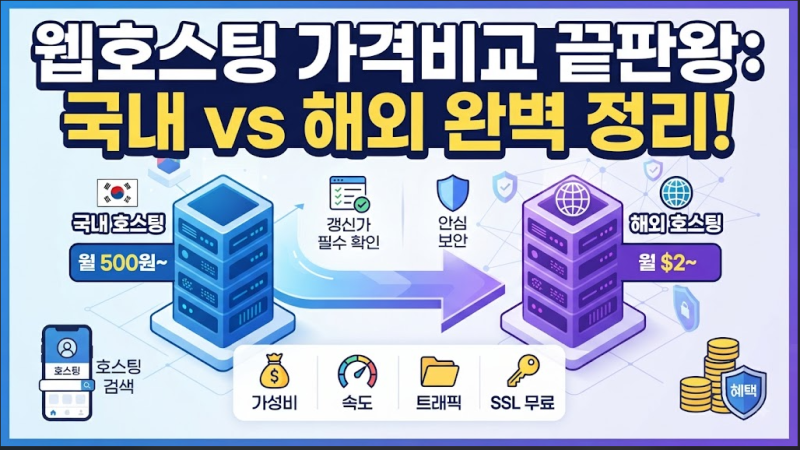 웹호스팅 가격 비교