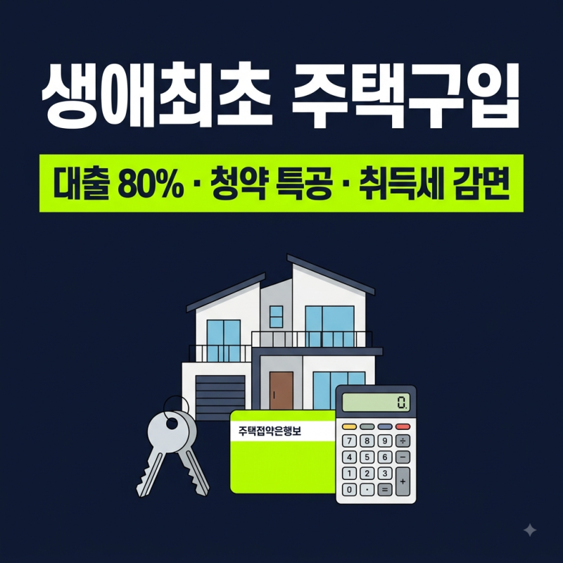 생애최초 주택구입 혜택 총정리｜대출·청약·세금 달라지는 점 (필요자금 계산)