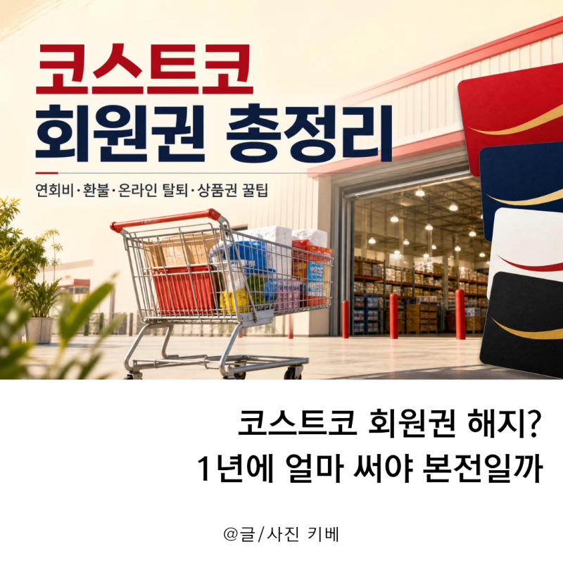 코스트코 회원권 해지? 1년에 얼마 써야 본전일까