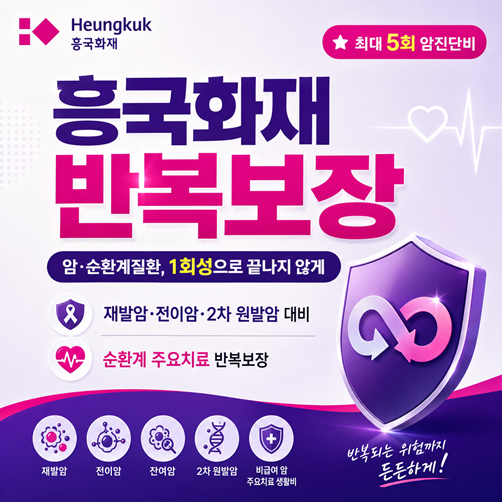 재발암·전이암·2차암 완벽대비! ★흥국화재 암·순환계 반복보장 플랜★