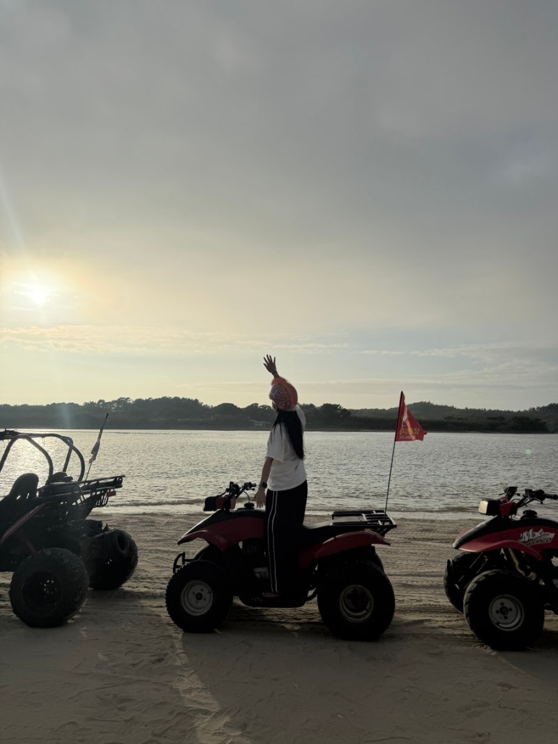 泰安安眠島活動: 在泰安休閒運動中心邊看海邊騎ATV