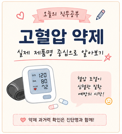 직무공부#1. 고혈압약, 이름만 보고 알아볼 수 있을까?