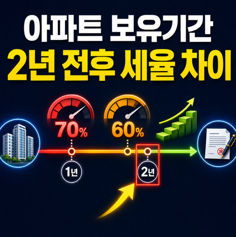 아파트 양도세 기본세율 보유기간과 과세표준별 계산방법